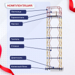 Вышка-тура  ВСП 0.7х1.6, Н-7.6м - stroymarket66.ru - Екатеринбург