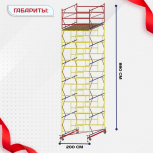 Вышка-тура  ВСП 2.0х2.0, Н-8.8м - stroymarket66.ru - Екатеринбург