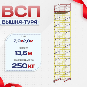 Вышка-тура  ВСП 2.0х2.0, Н-13.6м - stroymarket66.ru - Екатеринбург